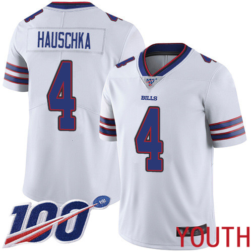 Youth Buffalo Bills #4 Stephen Hauschka White Vapor Untouchable Limited Player 100th Season NFL Jersey->youth nfl jersey->Youth Jersey
